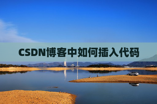 CSDN博客中如何插入代码